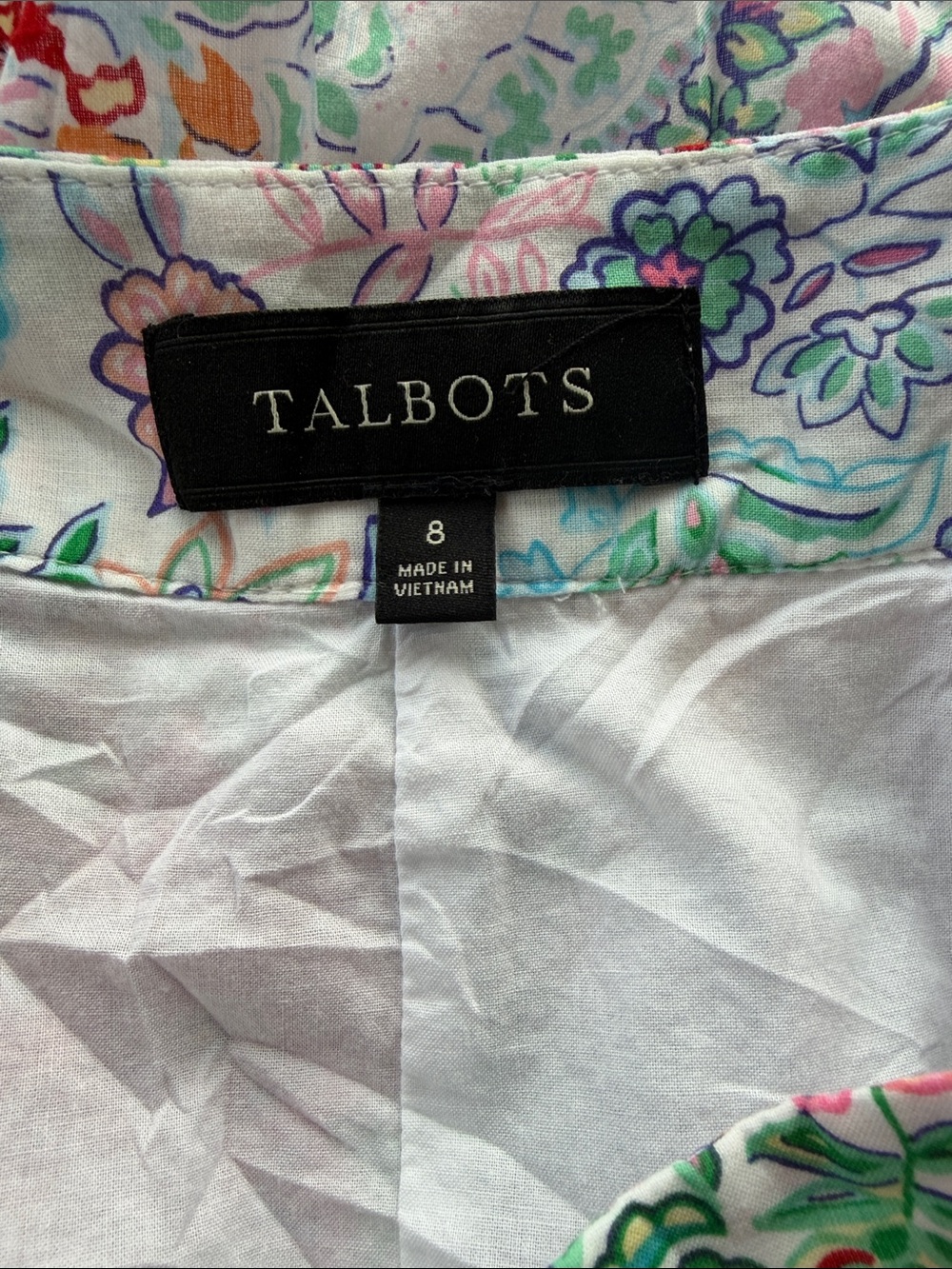 Talbots cotton paisley full skirt - Picture 6 of 7